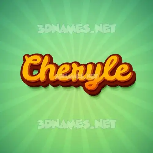 cheryle in Green Rays style - 3D name wallpaper