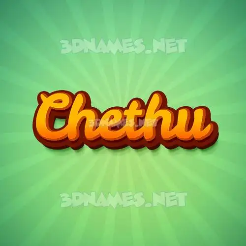 chethu in Green Rays style - 3D name wallpaper
