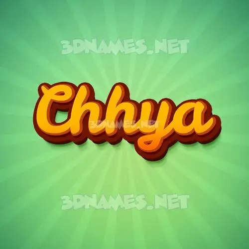 chhya in Green Rays style - 3D name wallpaper
