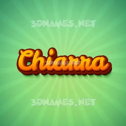 chiarra in Green Rays style - 3D name wallpaper