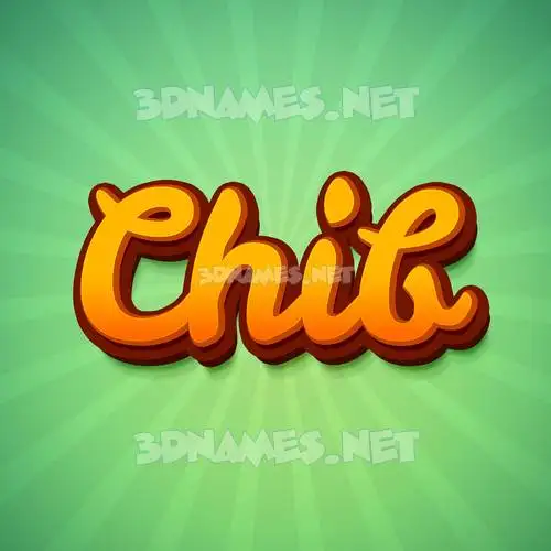 chib in Green Rays style - 3D name wallpaper chib in Green Rays style - 3D name wallpaper