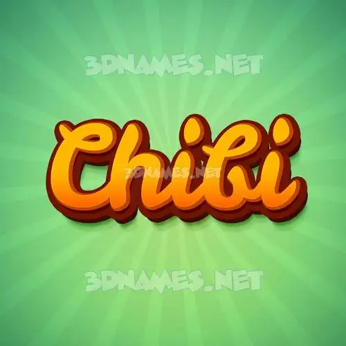 chibi in Green Rays style - 3D name wallpaper chibi in Green Rays style - 3D name wallpaper