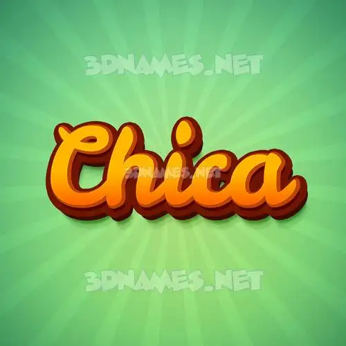 chica in Green Rays style - 3D name wallpaper chica in Green Rays style - 3D name wallpaper