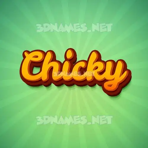 chicky in Green Rays style - 3D name wallpaper chicky in Green Rays style - 3D name wallpaper