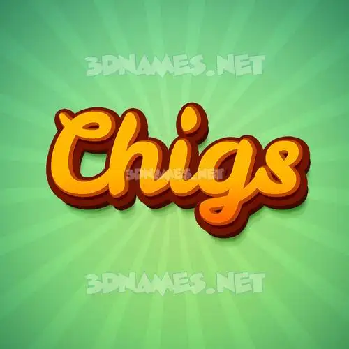 chigs in Green Rays style - 3D name wallpaper chigs in Green Rays style - 3D name wallpaper
