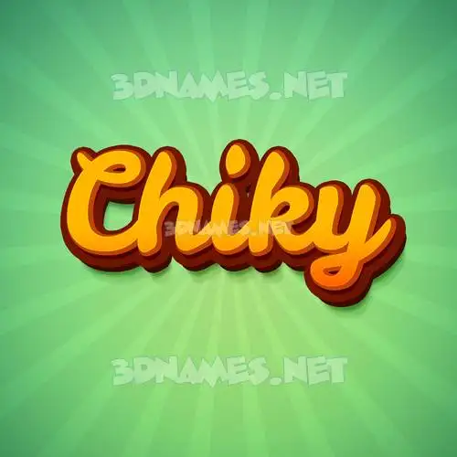 chiky in Green Rays style - 3D name wallpaper chiky in Green Rays style - 3D name wallpaper