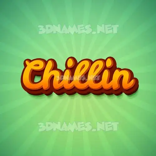 chillin in Green Rays style - 3D name wallpaper chillin in Green Rays style - 3D name wallpaper