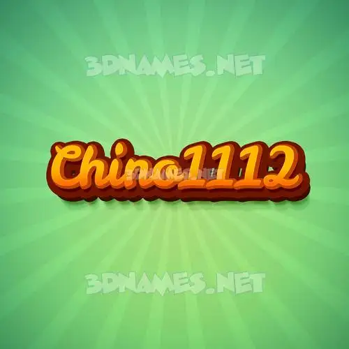 chino1112 in Green Rays style - 3D name wallpaper