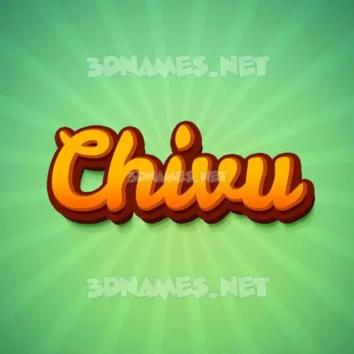 chivu in Green Rays style - 3D name wallpaper