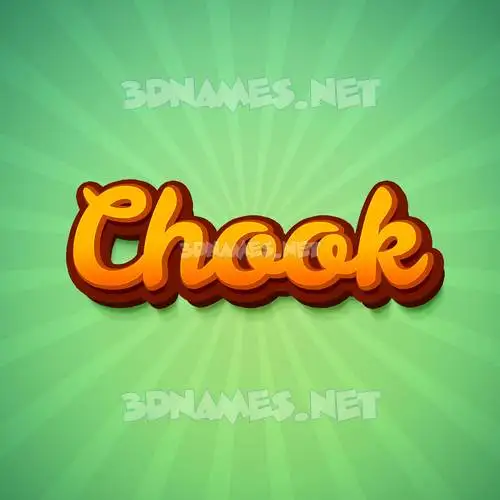 chook in Green Rays style - 3D name wallpaper chook in Green Rays style - 3D name wallpaper