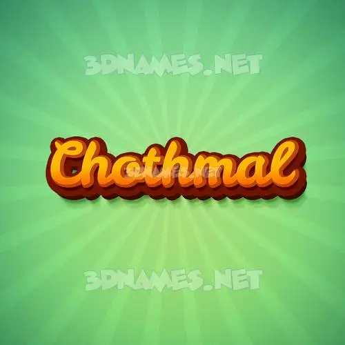 chothmal in Green Rays style - 3D name wallpaper