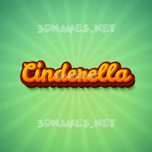 cinderella in Green Rays style - 3D name wallpaper cinderella in Green Rays style - 3D name wallpaper