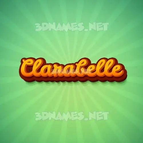 clarabelle in Green Rays style - 3D name wallpaper