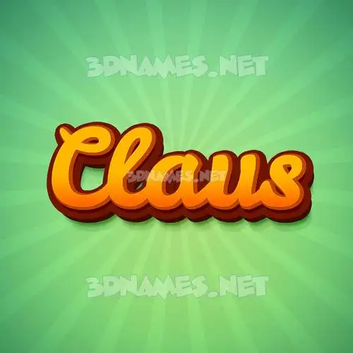 claus in Green Rays style - 3D name wallpaper claus in Green Rays style - 3D name wallpaper