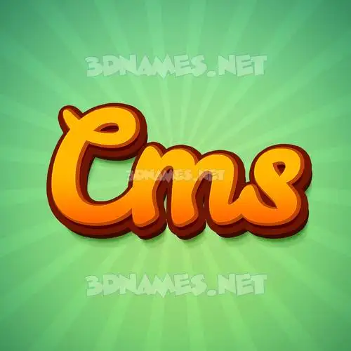 cms in Green Rays style - 3D name wallpaper