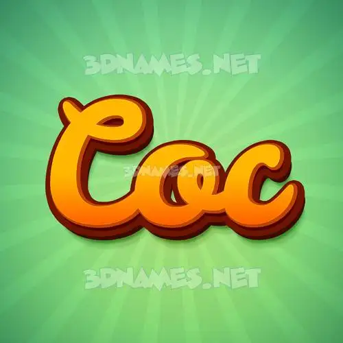 coc in Green Rays style - 3D name wallpaper coc in Green Rays style - 3D name wallpaper