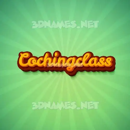 cochingclass in Green Rays style - 3D name wallpaper