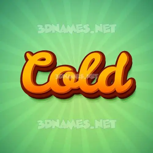 cold in Green Rays style - 3D name wallpaper cold in Green Rays style - 3D name wallpaper