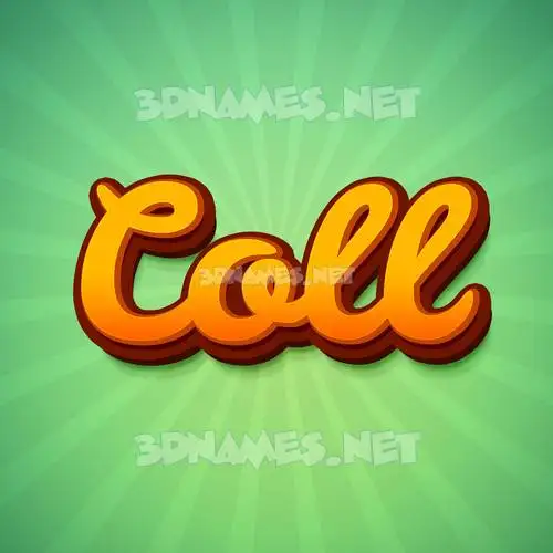 coll in Green Rays style - 3D name wallpaper coll in Green Rays style - 3D name wallpaper