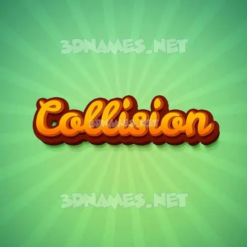 collision in Green Rays style - 3D name wallpaper collision in Green Rays style - 3D name wallpaper
