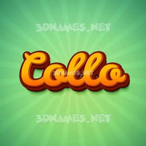 collo in Green Rays style - 3D name wallpaper collo in Green Rays style - 3D name wallpaper
