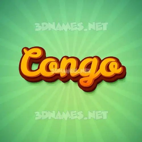 congo in Green Rays style - 3D name wallpaper congo in Green Rays style - 3D name wallpaper