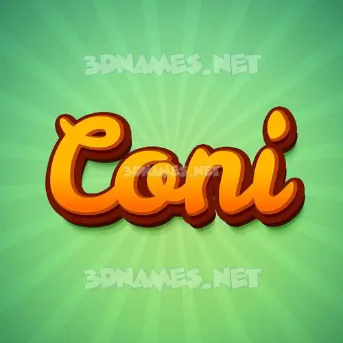 coni in Green Rays style - 3D name wallpaper coni in Green Rays style - 3D name wallpaper