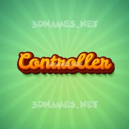 controller in Green Rays style - 3D name wallpaper