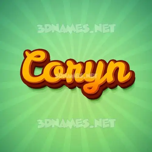 coryn in Green Rays style - 3D name wallpaper