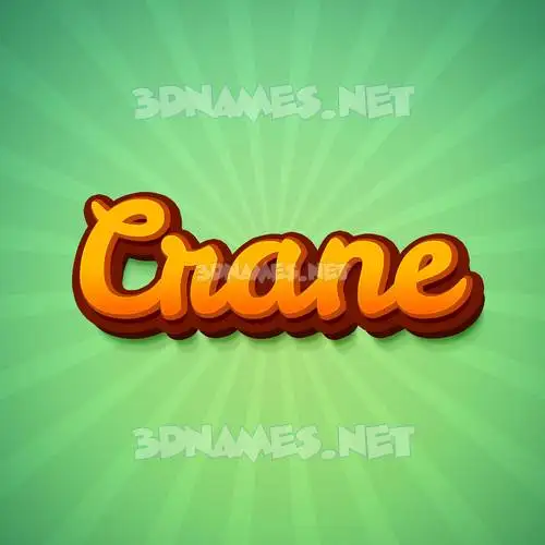 crane in Green Rays style - 3D name wallpaper crane in Green Rays style - 3D name wallpaper