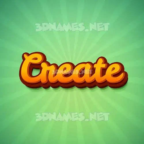 create in Green Rays style - 3D name wallpaper