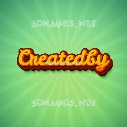 createdby in Green Rays style - 3D name wallpaper