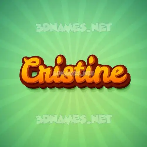 cristine in Green Rays style - 3D name wallpaper cristine in Green Rays style - 3D name wallpaper