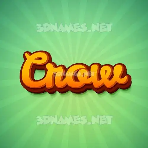 crow in Green Rays style - 3D name wallpaper crow in Green Rays style - 3D name wallpaper