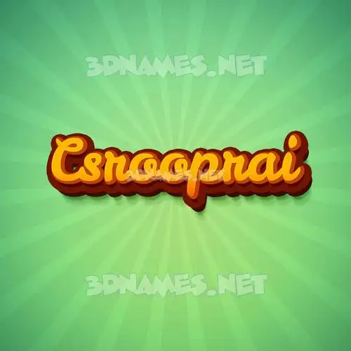 csrooprai in Green Rays style - 3D name wallpaper