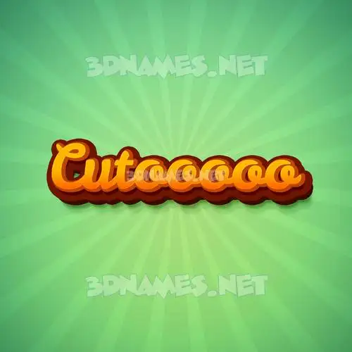 cutooooo in Green Rays style - 3D name wallpaper cutooooo in Green Rays style - 3D name wallpaper