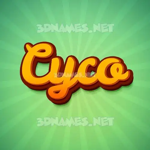 cyco in Green Rays style - 3D name wallpaper