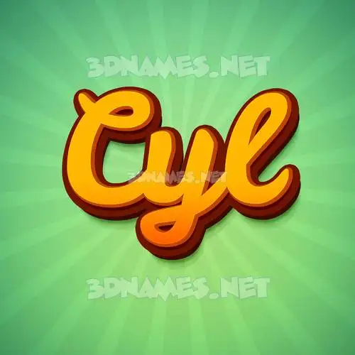 cyl in Green Rays style - 3D name wallpaper cyl in Green Rays style - 3D name wallpaper
