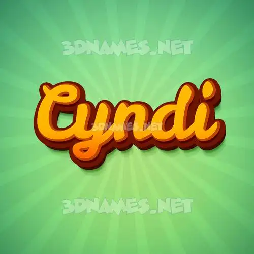 cyndi in Green Rays style - 3D name wallpaper
