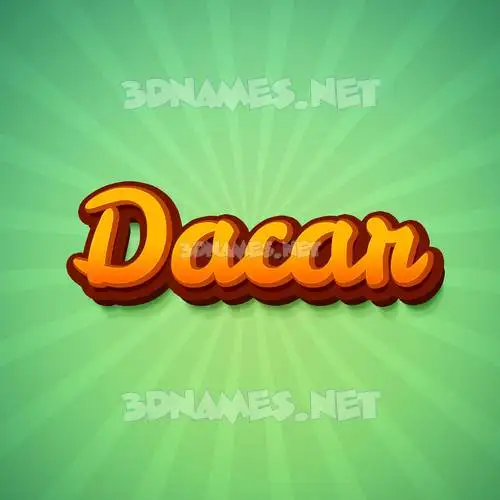 dacar in Green Rays style - 3D name wallpaper dacar in Green Rays style - 3D name wallpaper