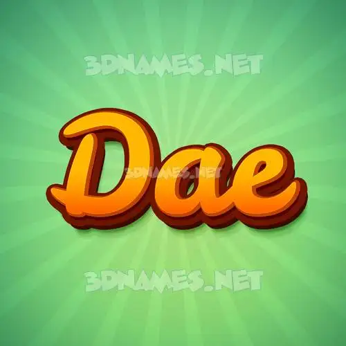 dae in Green Rays style - 3D name wallpaper dae in Green Rays style - 3D name wallpaper