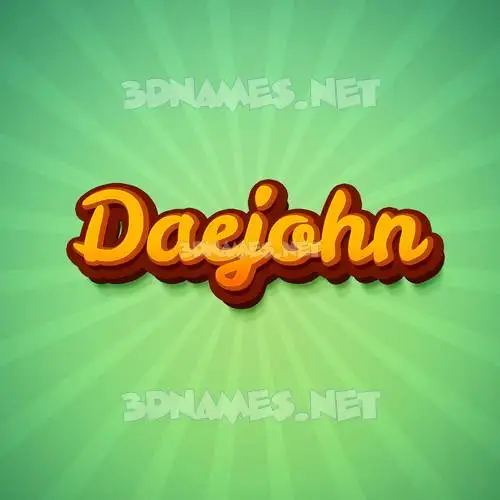 daejohn in Green Rays style - 3D name wallpaper