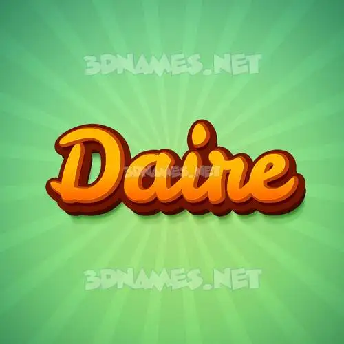 daire in Green Rays style - 3D name wallpaper daire in Green Rays style - 3D name wallpaper
