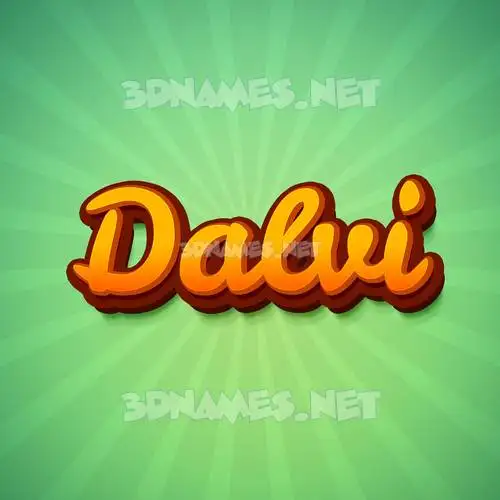 dalvi in Green Rays style - 3D name wallpaper