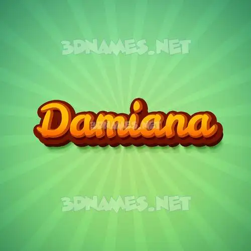 damiana in Green Rays style - 3D name wallpaper damiana in Green Rays style - 3D name wallpaper