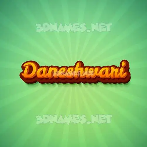 daneshwari in Green Rays style - 3D name wallpaper