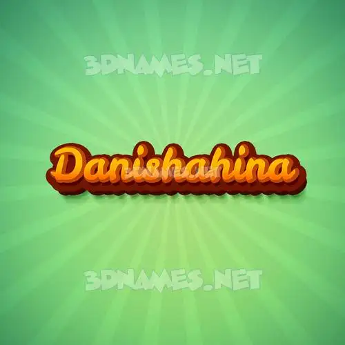 danishahina in Green Rays style - 3D name wallpaper danishahina in Green Rays style - 3D name wallpaper