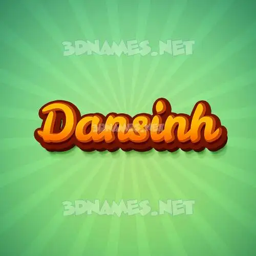 dansinh in Green Rays style - 3D name wallpaper dansinh in Green Rays style - 3D name wallpaper