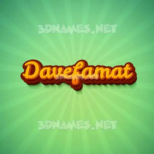 davefamat in Green Rays style - 3D name wallpaper davefamat in Green Rays style - 3D name wallpaper