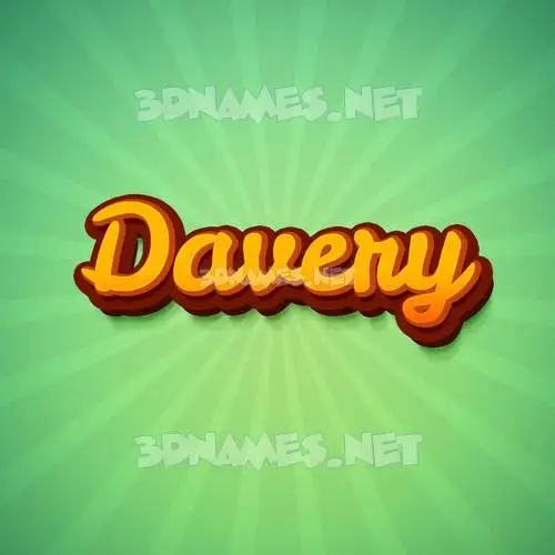 davery in Green Rays style - 3D name wallpaper